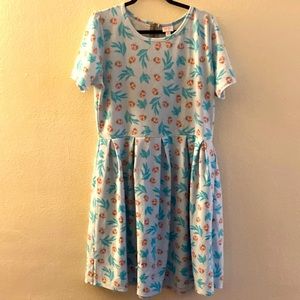 Blue ladybug lularoe dress